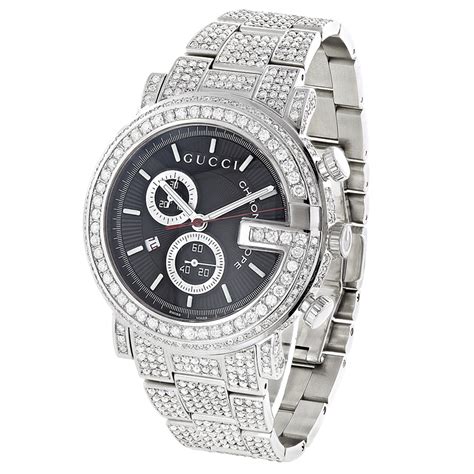 gucci watch with diamond bezel